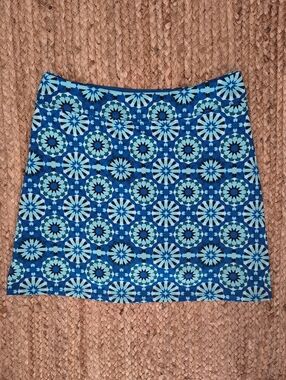 Tranquility Skort Blue Kaleidoscope Mini Skirt